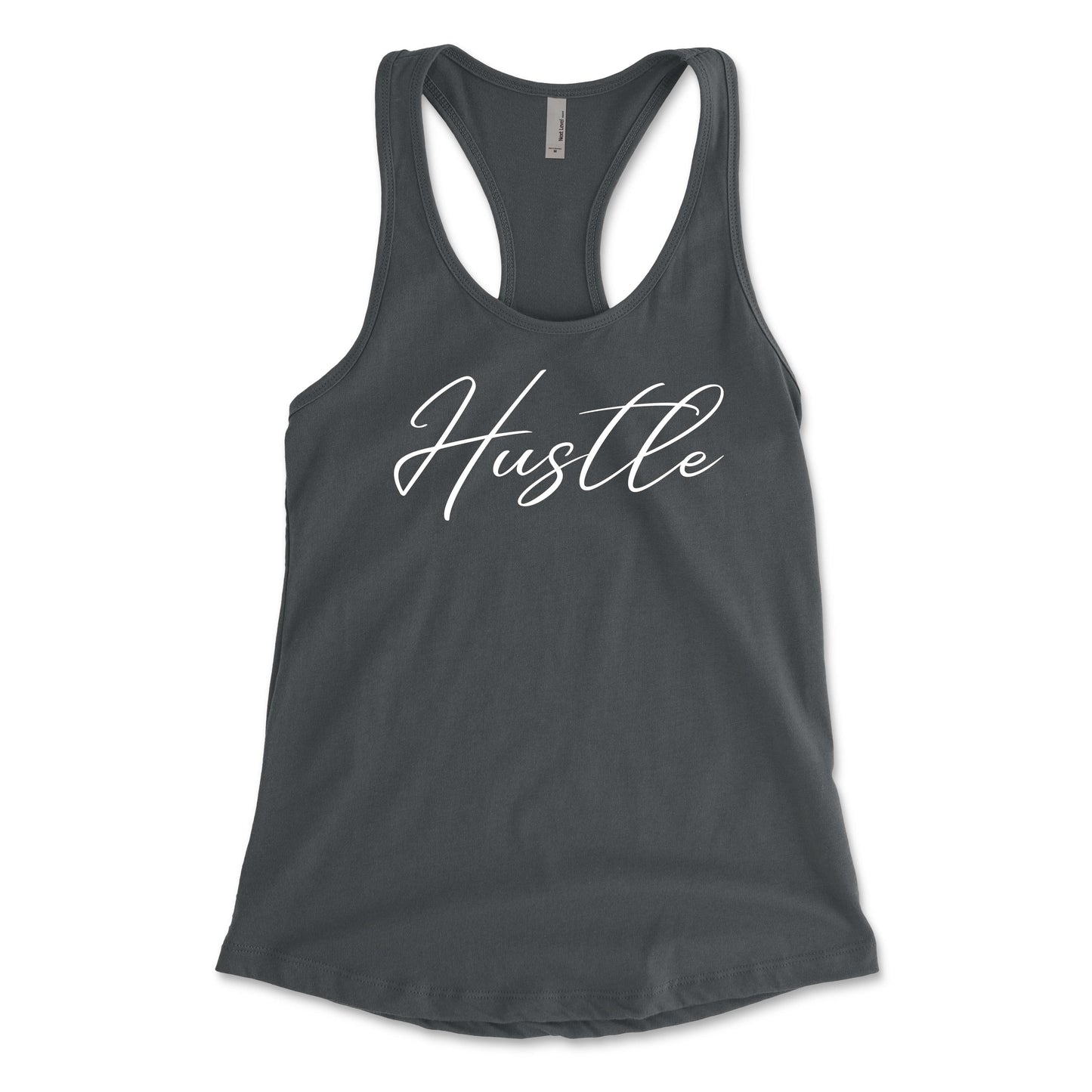 Hustle Cursive Women's Racerback